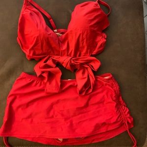 Red 2 piece Swimsuit